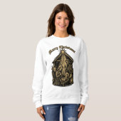 Sweatshirt Christmas Nativity Retro Medieval Woodcut (Devant entier)