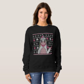 Sweatshirt Christmas outfit unicorn with Christmas hat (Devant entier)