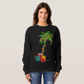 Sweatshirt Christmas Palm Tree Coconut Lights Beach Hawaii Xm (Devant entier)