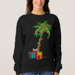 Sweatshirt Christmas Palm Tree Coconut Lights Beach Hawaii Xm<br><div class="desc">Noël Palm Tree Coconut Lights Beach Hawaii Noël cadeaux</div>