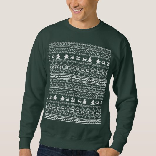 Sweatshirt Christmas Santa Claus Sweater Pattern (Devant)