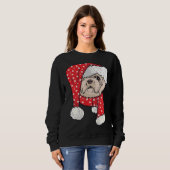 Sweatshirt Christmas Shih Tzu (Devant entier)
