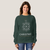 Sweatshirt Christmas Snowflake Ornament (Devant entier)