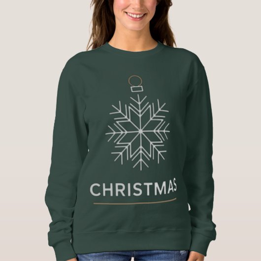 Sweatshirt Christmas Snowflake Ornament (Devant)