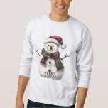 Sweatshirt Christmas Snowman<br><div class="desc">Snowman de Noël avec foulard et casquette</div>