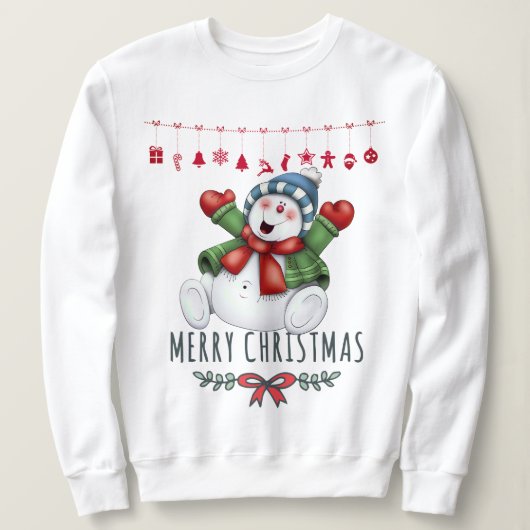 Sweatshirt Christmas Snowman (Design devant)