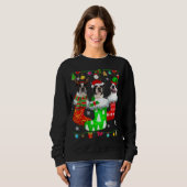 Sweatshirt Christmas Socks Pajama Boston Terrier Dog Puppy Lo (Devant entier)