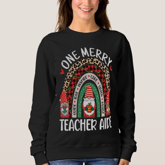 Sweatshirt Christmas Teacher Aide  Gnomes Assistant Teacher (Devant)