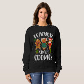 Sweatshirt Christmas Teacher Cute Gingerbread Cookies (Devant entier)