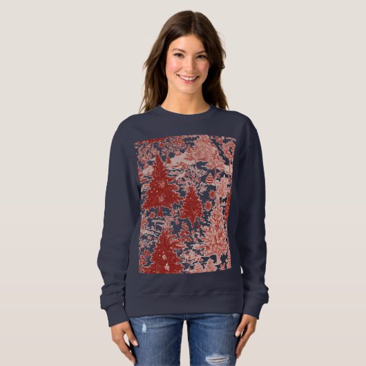 Sweatshirt Christmas trees sweat-shirt for women (Devant entier)