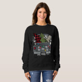 Sweatshirt Christmas Truck and Red Buffalo Plaid Holiday Tree (Devant entier)