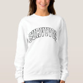 Sweatshirt Chronic illness Awareness, MS warrior (Devant)