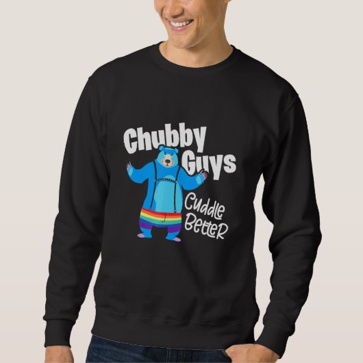 Sweatshirt Chubby Guys Cuddle Meilleur Ours Gay pride Lgbtq (Devant)