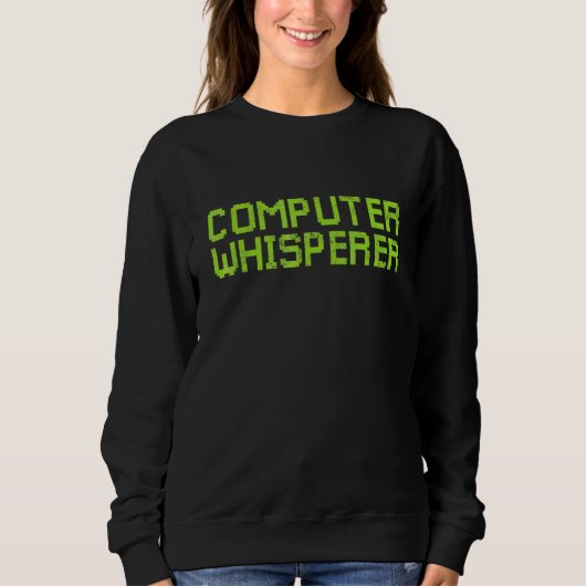 Sweatshirt Chuchoteur d'ordinateur Technicien IT Rétro Nerd G (Devant)