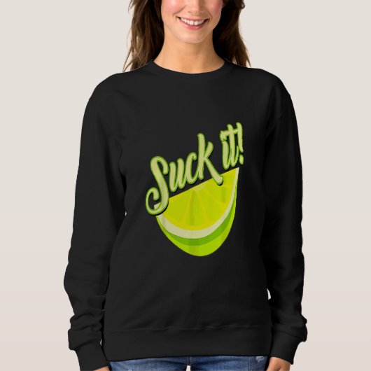 Sweatshirt Chuck It Mexicain Green Lime Slice Lemon Love (Devant)