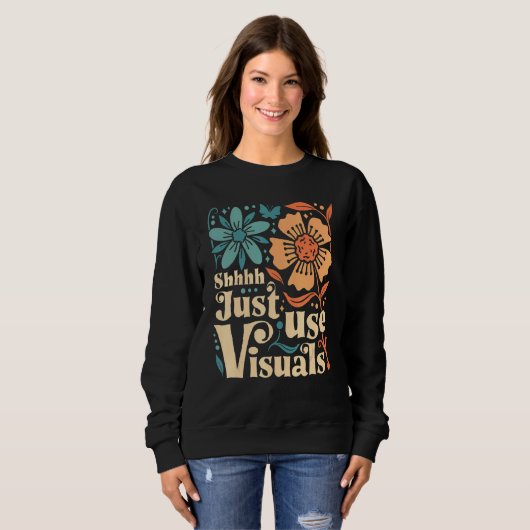 Sweatshirt Chut Utiliser tout simplement des Visuels Enseigna (Devant entier)