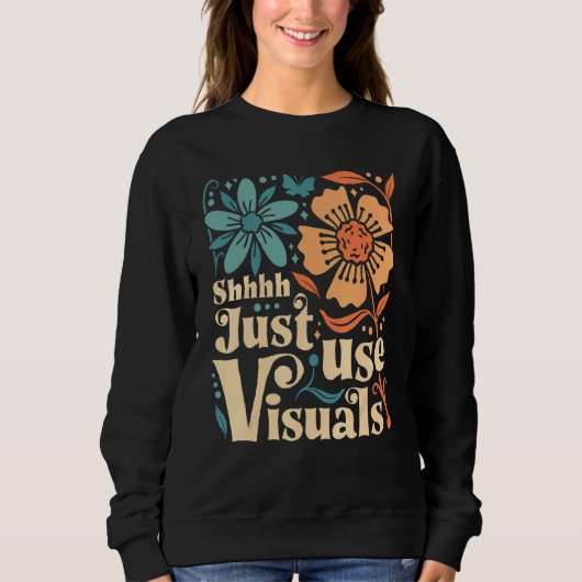 Sweatshirt Chut Utiliser tout simplement des Visuels Enseigna (Devant)