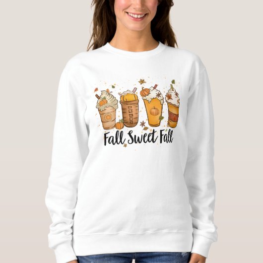 Sweatshirt Chute douce Automne Citrouille Spice Coffee Cup (Devant)