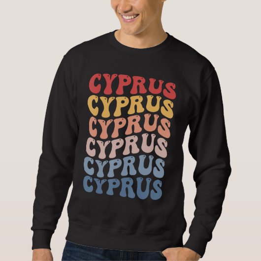 Sweatshirt Chypre Groovy Rétro Chypriote (Devant)