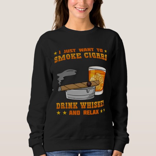 Sweatshirt Cigar Smoker Smoking Quotes   3 (Devant)