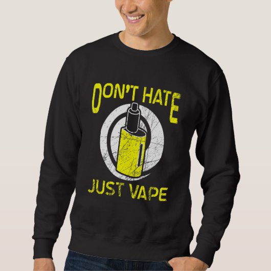 Sweatshirt Cigarette électronique Vape E Shisha Fumer à la va (Devant)