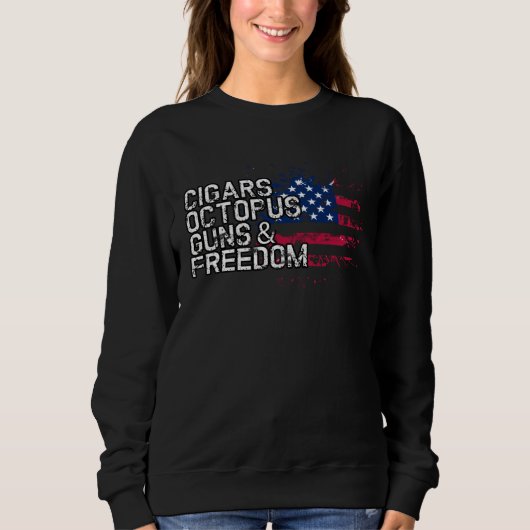 Sweatshirt Cigars OCTOPUS Guns & Freedom  OCTOPUS (Devant)