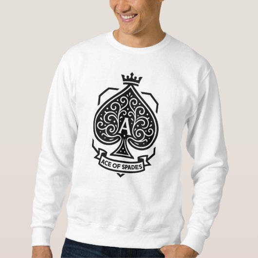Sweatshirt Cimier de l'As des Pique — Filigree couronné (Devant)