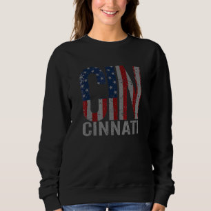 Sweatshirt Cincinnati Ohio Patriots Memorial Day Usa Flag Cin