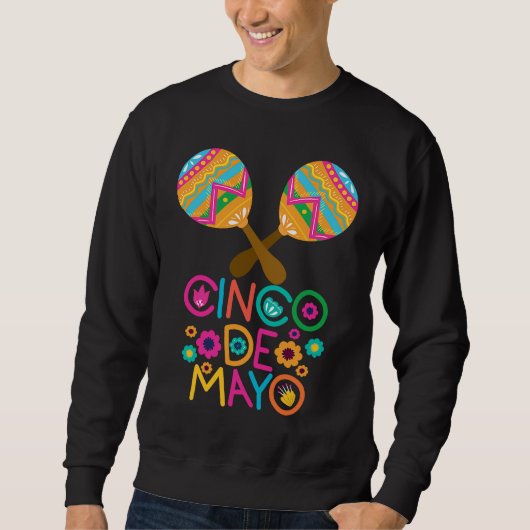 Sweatshirt Cinco De Mayo Burritos Mexico Tacos and Avocado (Devant)