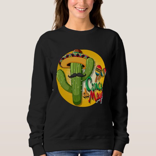 Sweatshirt Cinco De Mayo Burritos  Mexico Tacos and Avocado   (Devant)
