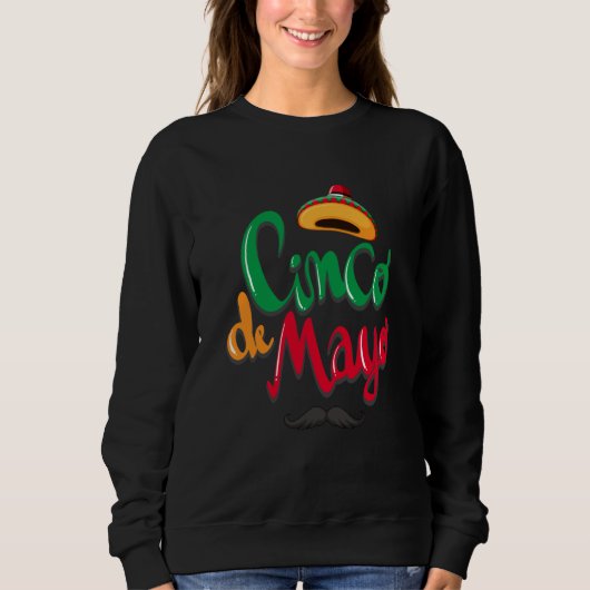 Sweatshirt Cinco De Mayo Burritos Mexico Tacos and Avocado 2 (Devant)