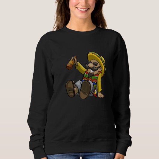 Sweatshirt Cinco De Mayo Dabbing Drunk Tio Women Mexican Cele (Devant)