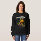 Sweatshirt Cinco de Mayo Dabbing Taco Riding T-Rex Dinosaur L (Devant entier)