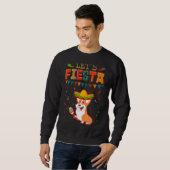 Sweatshirt Cinco De Mayo Fiesta Faisons Fête Corgi (Devant entier)