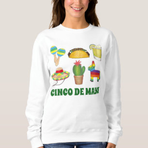Sweatshirt Cinco de Mayo Fiesta Mexicaine Cactus Taco Pinata