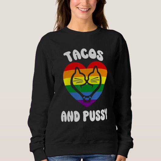 Sweatshirt Cinco De Mayo Lesbian Pride Stuff Gay Pride Cats A (Devant)
