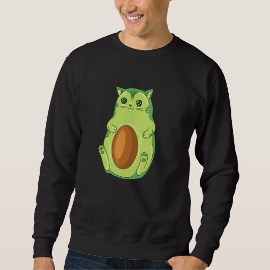 Sweatshirt Cinco De Mayo Meow Avogato Cat Avocado Mexico (Devant)