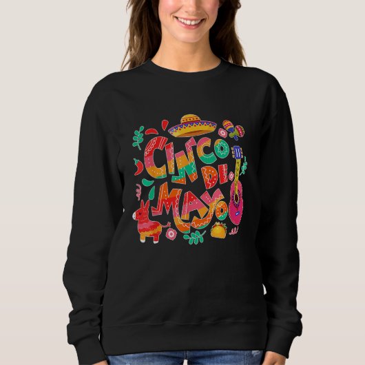 Sweatshirt Cinco De Mayo Shirt Mexican Fiesta 5 De Mayo Women (Devant)