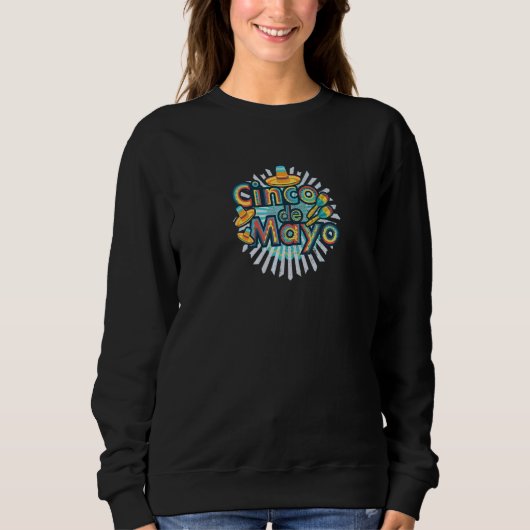 Sweatshirt Cinco De Mayo Vintage Mexicain 1 (Devant)