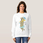 Sweatshirt Cindy Bear tenant le parasol (Devant entier)
