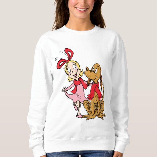 Sweatshirt Cindy Lou Who and Max the Dog (Devant)