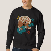 Sweatshirt Cinnamon Roll Ukulele Player Musician Clef (Devant)