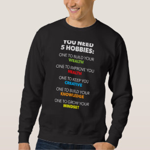 Sweatshirt Cinq Hobbies Wealth Health Creative Knowledge Min