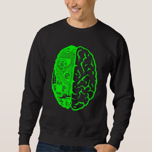 Sweatshirt Circuit Board Informatique & Cerveau Ai Apprentiss (Devant)