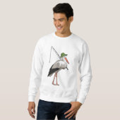 Sweatshirt Cire à la pêche avec canne à pêche (Devant entier)