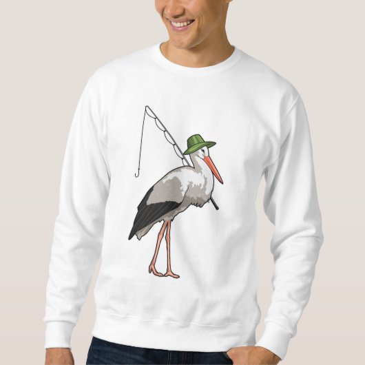 Sweatshirt Cire à la pêche avec canne à pêche (Devant)