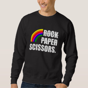 Sweatshirt Ciseaux de papier rock Gay Lesbian Pride Rainbow L