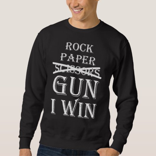 Sweatshirt Ciseaux De Papier Rock Gu N I Win Citation 1 (Devant)