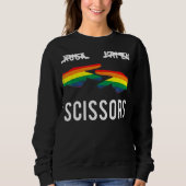 Sweatshirt Ciseaux de papier rock Lesbian Pride Rainbow Lgbt (Devant)
