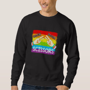 Sweatshirt Ciseaux de papier rock Lesbian Pride Rainbow LGBT